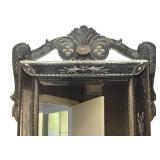 B - Vintage Ornate Wall Mirror with Beveled Glass