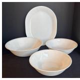 LR - Corelle Platter and Three Serving Bowls