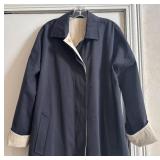 MB - Max Mara Navy/Beige Reversible Coat - Size 14 Made in Italy