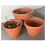 G - Planter Pots & Black Woven Baskets - Garden Decor Collection