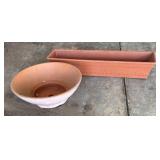 G - Planter Pots & Black Woven Baskets - Garden Decor Collection