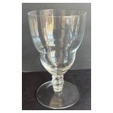 K - Set of Five Vintage Stemmed Crystal Glasses