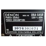 LR - Denon Precision Audio Component AM/FM Stereo Receiver Model: DRA-545R