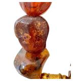 Paola Scarpa Baltic Amber Necklace - 18k Gold, Venice 1985, Heart Pendant