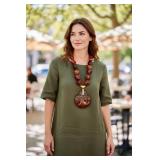 Paola Scarpa Baltic Amber Necklace - 18k Gold, Venice 1985, Heart Pendant