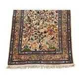 DR -Turkish Silk Rug - Vintage Hand-Knotted Tree of Life Floral Design, 39.5 x 59 in