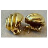 18K Italian Gold Spiral Earrings