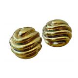 18K Italian Gold Spiral Earrings