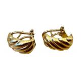 Pair of Italian 18K Gold Earrings