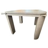 O - Rynone Designs Vintage Game Table - Radiused Legs - Taupe Leather