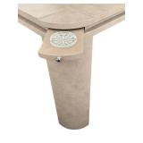 O - Rynone Designs Vintage Game Table - Radiused Legs - Taupe Leather