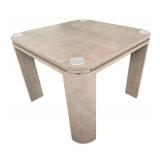 O - Rynone Designs Vintage Game Table - Radiused Legs - Taupe Leather