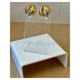 14K Tri-Tone Gold Earrings