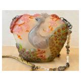 DR - Maya Limited Edition Beverly Hills Bag Lady Resin Handbag - Peacock Design