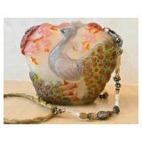 DR - Maya Limited Edition Beverly Hills Bag Lady Resin Handbag - Peacock Design