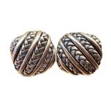 Scott Kay Sterling Silver Braided Ball Earrings