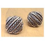 Scott Kay Sterling Silver Braided Ball Earrings