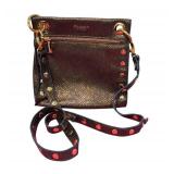 Vintage Hammitt Crossbody by Tony Hammitt - Snakeskin-Embossed Leather
