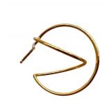 Pair of 14K Gold Geometric Hoop Earrings
