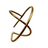 Pair of 14K Gold Geometric Hoop Earrings