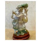 DR - Guanyin Jadeite Figurine - Vintage Chinese Carved Goddess