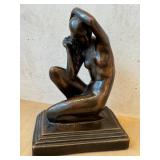 K - Bronze Nude Kneeling Female Sculpture