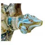 K - Paul Allen Counts Handblown Art Glass Teapot Sculpture - Signed