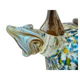 K - Paul Allen Counts Handblown Art Glass Teapot Sculpture - Signed