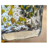 K - Paul Allen Counts Handblown Art Glass Teapot Sculpture - Signed