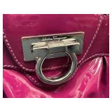 Ferragamo Gancio Shoulder Bag - Magenta Patent Leather