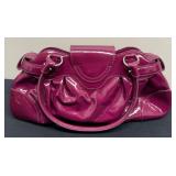 Ferragamo Gancio Shoulder Bag - Magenta Patent Leather