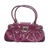 Ferragamo Gancio Shoulder Bag - Magenta Patent Leather