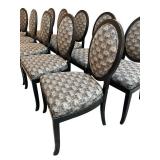 DR - Joseph Hoffman Dining Chairs - Ebony Limousine Finish, William Switzer Upholstery (Lot of 10)
