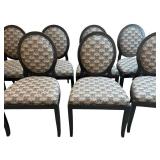 DR - Joseph Hoffman Dining Chairs - Ebony Limousine Finish, William Switzer Upholstery (Lot of 10)