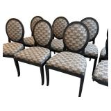 DR - Joseph Hoffman Dining Chairs - Ebony Limousine Finish, William Switzer Upholstery (Lot of 10)