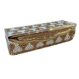 Judith Lieber Bedazzled Lipstick Case - Gold-Tone Rhinestone Minaudiere