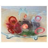 O - Fused Art Glass Oval Centerpiece Bowl
