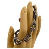 Esti-Frederica Amethyst Bracelet - Sterling Silver & 18K Gold Tone