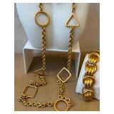 Anne Klein Geometric Gold-Town Link Necklace & Bracelet Set