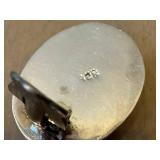 Vintage Sterling Silver Inlay Earrings - Malachite, Coral, Carnelian & Lapis