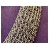 Sterling Silver Woven Necklace - 18 in - Signed Clasp