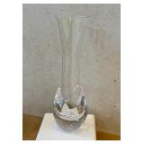 DR - Daum Lotus Pattern Crystal Bud Vase - France