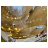 DR - Daum Lotus Pattern Crystal Bud Vase - France