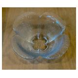 K - Vintage Holmegaard Petal Garni Glass Bowl - Denmark