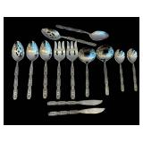 K - Oneida Raphael Cube Stainless Flatware - Vintage Serving Utensils (Lot of 11)