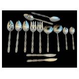 K - Oneida Raphael Cube Stainless Flatware - Vintage Serving Utensils (Lot of 11)