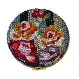Judith Leiber Crystal-Embellished Floral Pattern Compact - Unused