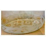 DR - Vintage Simax Glass Dish Geometric Pattern