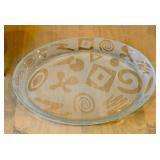 DR - Vintage Simax Glass Dish Geometric Pattern
