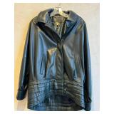 Giotti Leather Jacket 44 - Made in Italy Vintage Dark Gray